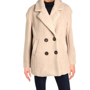 Md French Connection Double Breasted Teddy Coat